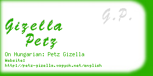 gizella petz business card